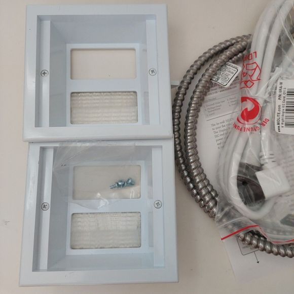 IWPE-7R2-MC HDTV Power Relocation Kit Double Gang Metal Clad Power Cable 7' PJW - Picture 12 of 15